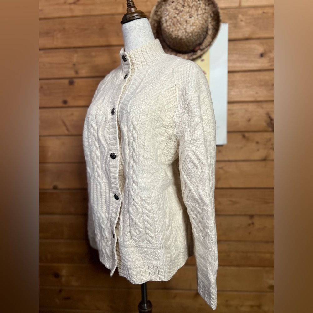 Ralph Lauren Ivory Cable Knit Cardigan - Picture 6 of 14